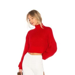 LOVERS + FRIENDS UNION SWEATER - RED (SZ M)